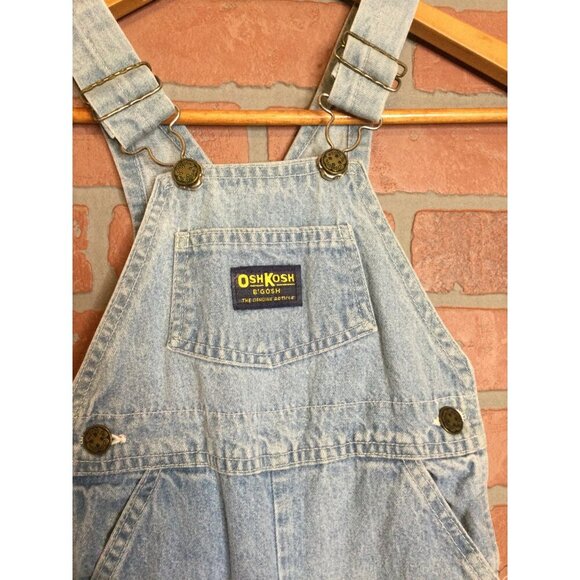 Oshkosh B’gosh Unisex Kids Jeans Denim Overalls Jumper Adjustable Straps Blue 2T - Picture 2 of 9